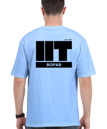 IIT Ropar Oversized T-Shirt – Light Edition | Unisex Cotton Tee