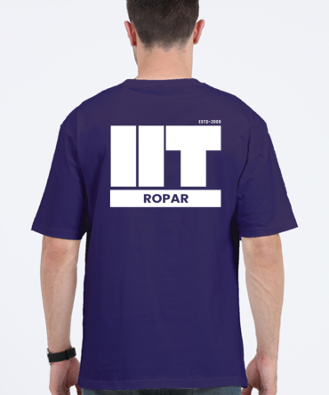 IIT Ropar Oversized T-Shirt – Dark Edition | Unisex Cotton Tee