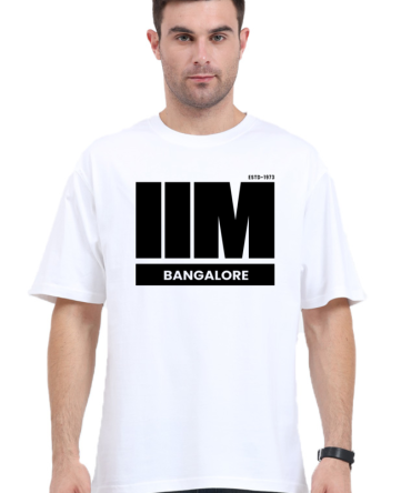 IIM Bangalore Oversized T-Shirt – Light Edition Unisex Cotton Tee
