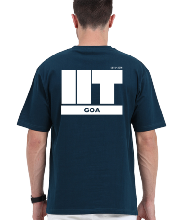 IIT Goa Oversized T-Shirt – Dark Edition | Unisex Cotton Tee
