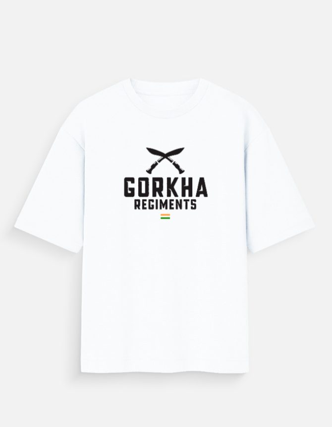 Oversized Gorkha Regiments T-Shirt | Indian Army Premium Tee - Image 2