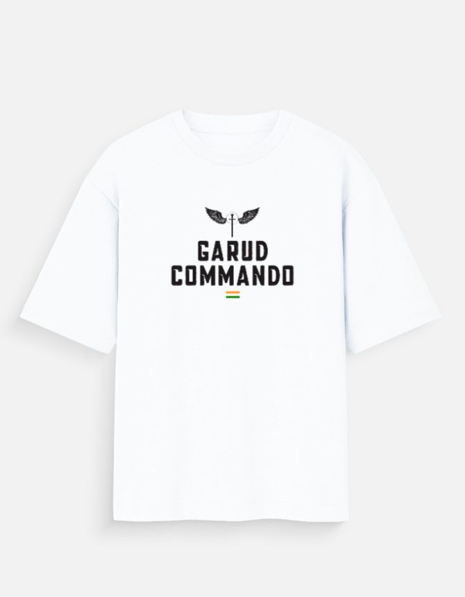 Garud Commando Oversized T-Shirt | IAF Special Forces Premium Cotton Tee - Image 2