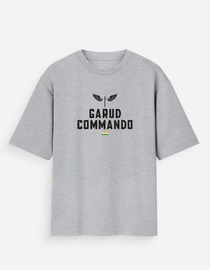 Garud Commando Oversized T-Shirt | IAF Special Forces Premium Cotton Tee