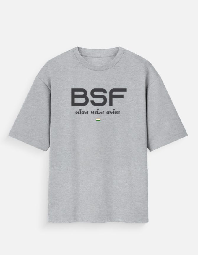 BSF (Border Security Force) Oversized T-Shirt – Jeevan Paryant Kartavya | Premium Cotton Tee
