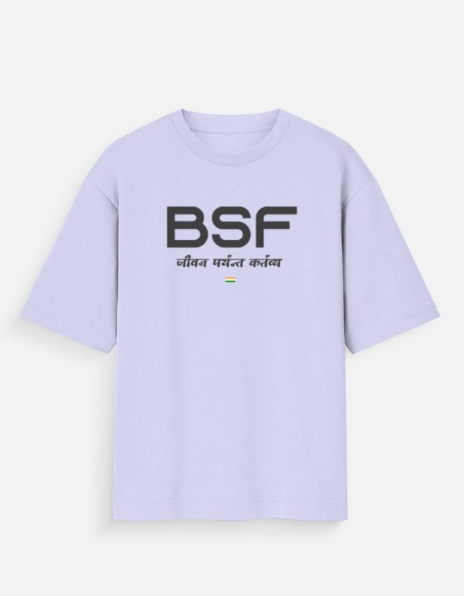 BSF (Border Security Force) Oversized T-Shirt – Jeevan Paryant Kartavya | Premium Cotton Tee - Image 3