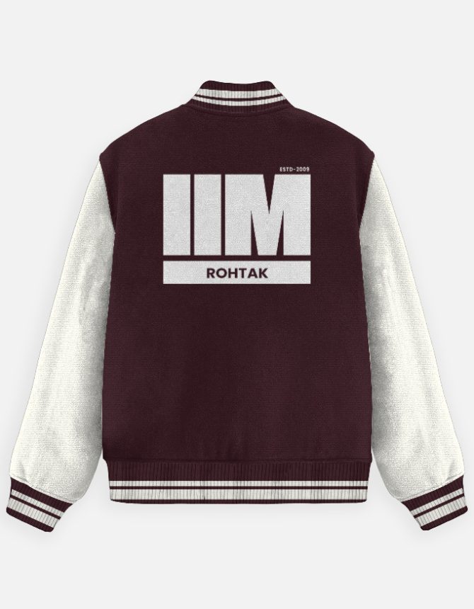 IIM Rohtak Varsity Jacket | Premium IIM Campus Winter Wear